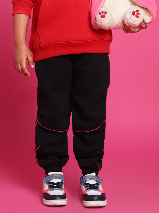 Snail Relaxed Fit Jogger For Boys & Girls (Black)