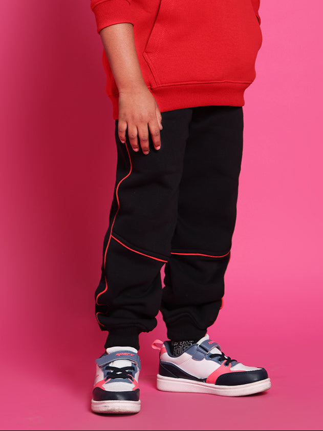 Snail Relaxed Fit Jogger For Boys & Girls (Black)