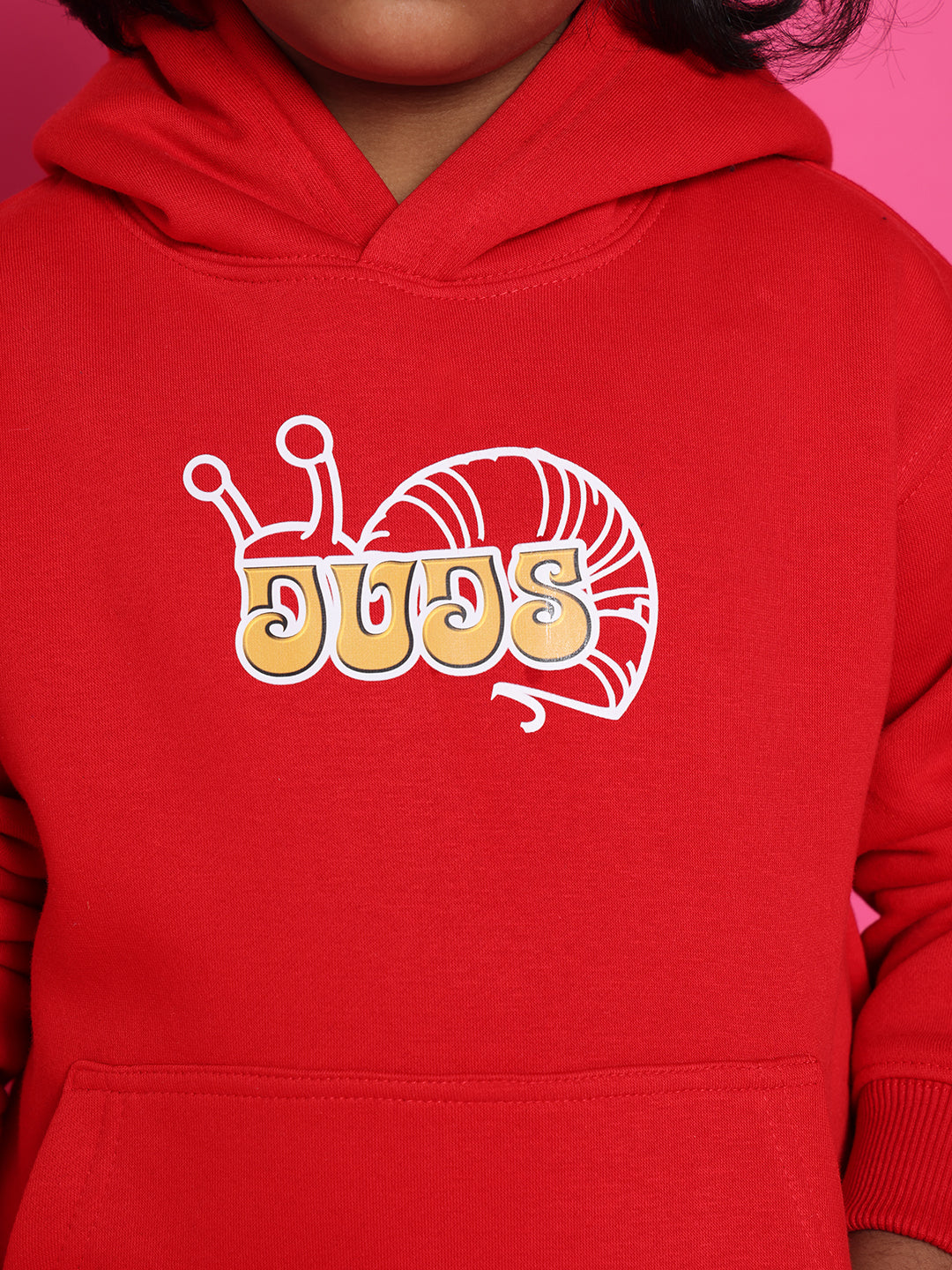 Snail Oversized Hoodie Boys & Girls (Red)