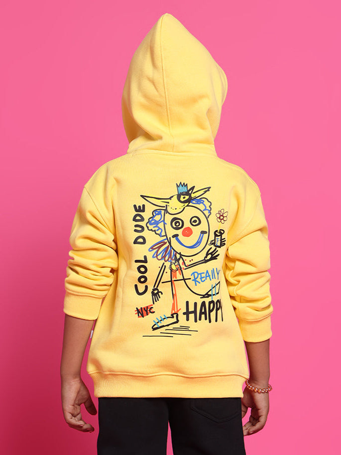 COOL TEDDTY OVERSIZED HOODIE BOYS & GIRLS (YELLOW)