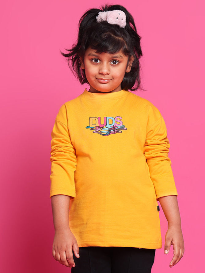 CUBE OVERSIZED SWEATSHIRT BOYS & GIRLS (YELLOW)