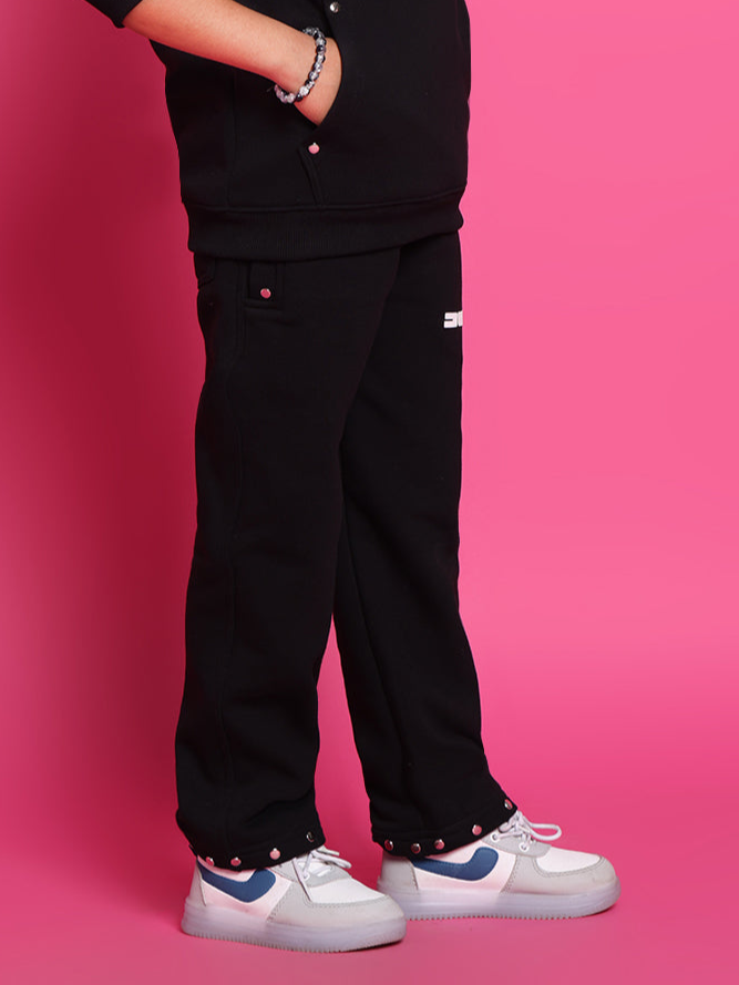 SHOOTER FLEECE PANT FOR BOYS & GIRLS (BLACK)