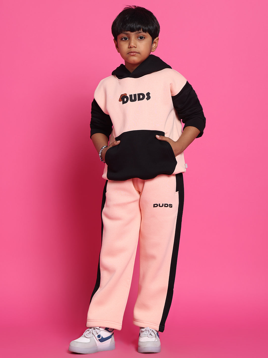 CLUB HOUSE CO-ORD FOR BOYS & GIRLS (BLACK-BEIGE)