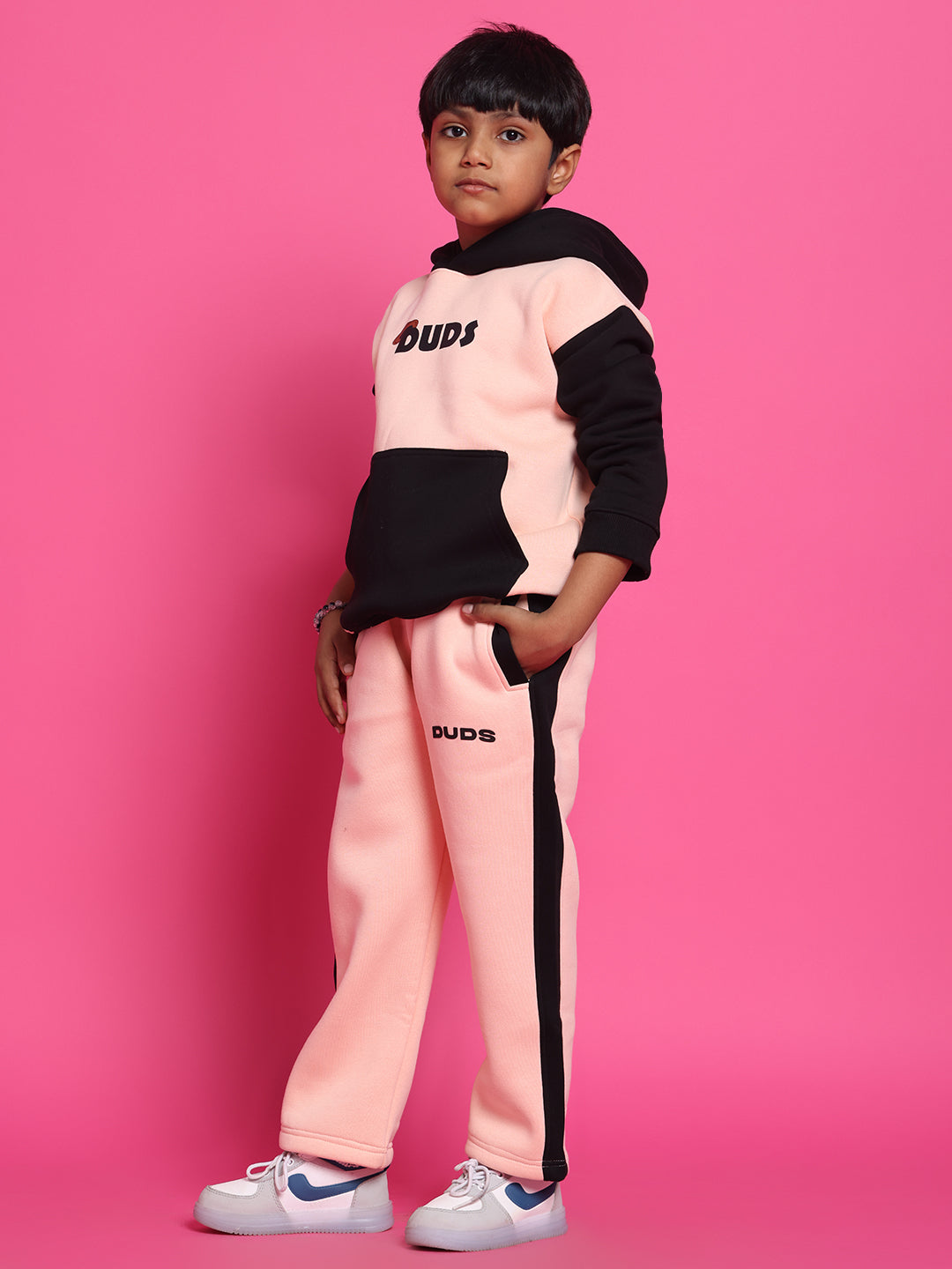 CLUB HOUSE CO-ORD FOR BOYS & GIRLS (BLACK-BEIGE)