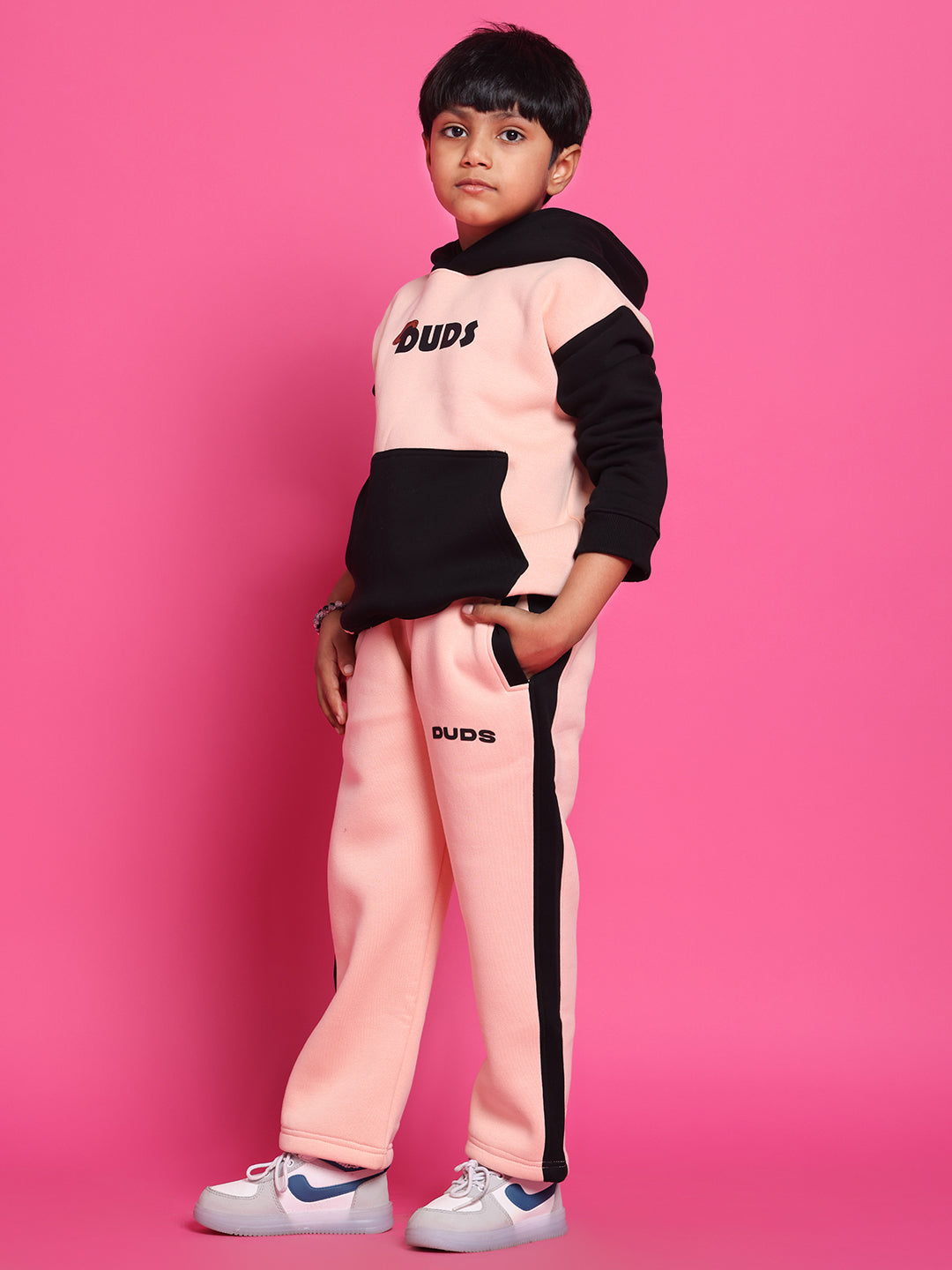 CLUB HOUSE CO-ORD FOR BOYS & GIRLS (BLACK-BEIGE)