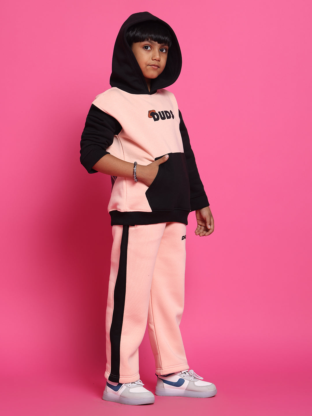 CLUB HOUSE CO-ORD FOR BOYS & GIRLS (BLACK-BEIGE)