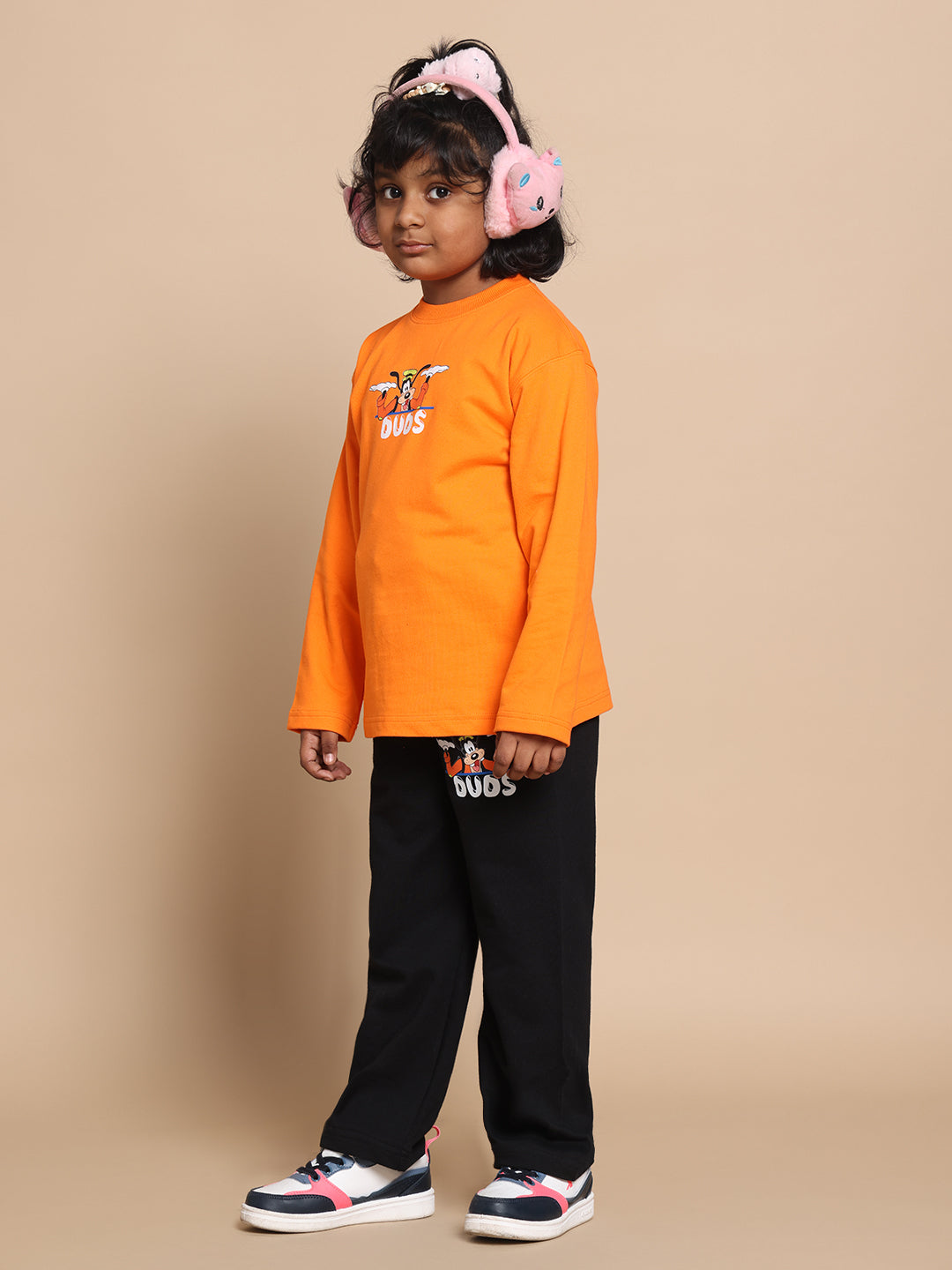 Goofy Co-Ord Set Boys & Girls (Orange-Black)