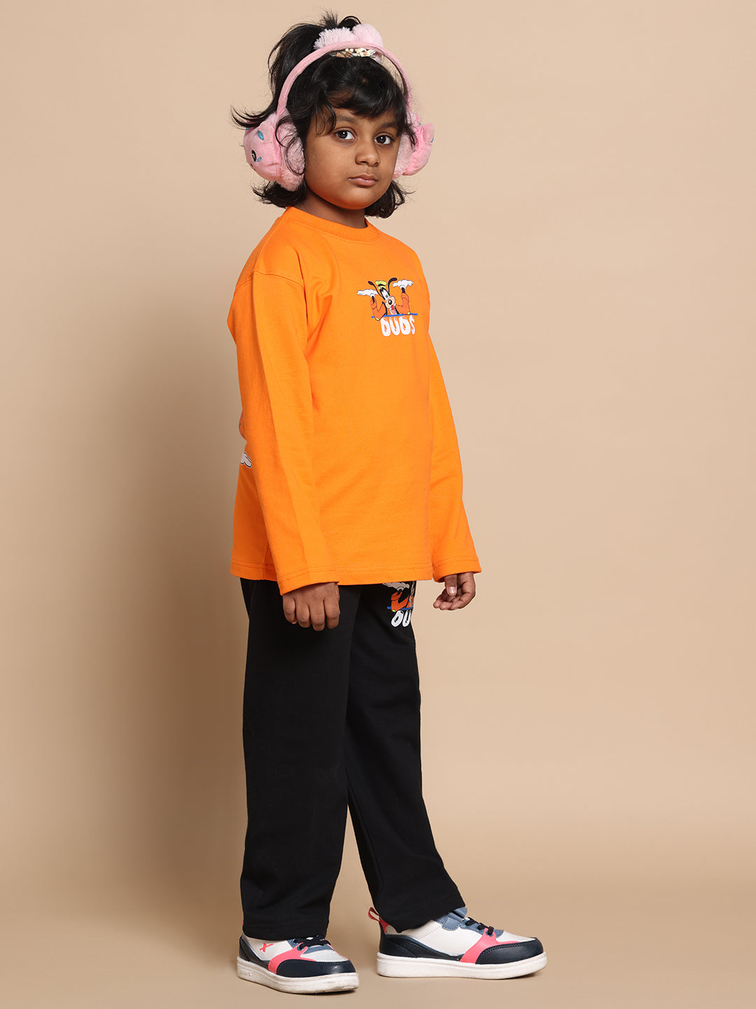 Goofy Co-Ord Set Boys & Girls (Orange-Black)