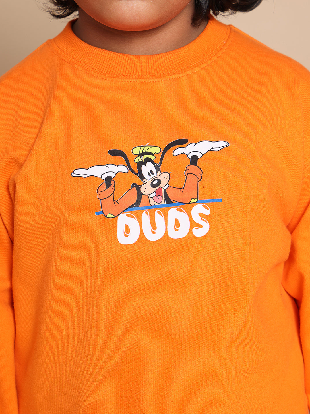 Goofy Over-Sized Sweatshirt For Boys & Girls (Orange)