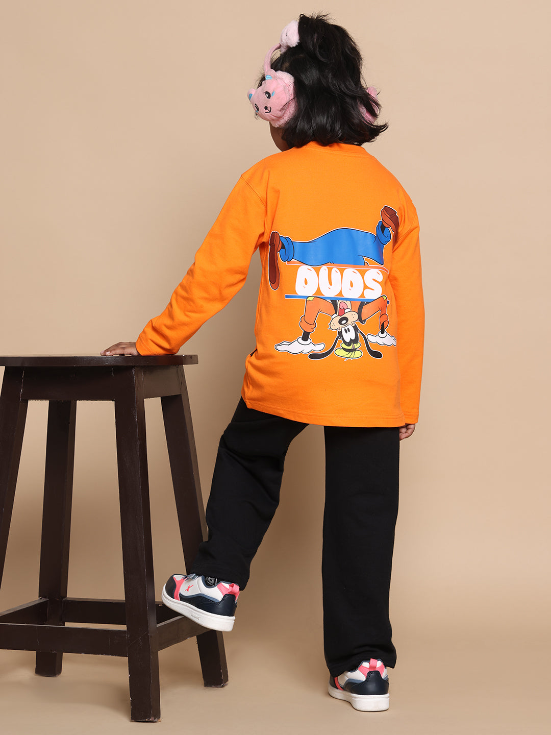 Goofy Co-Ord Set Boys & Girls (Orange-Black)