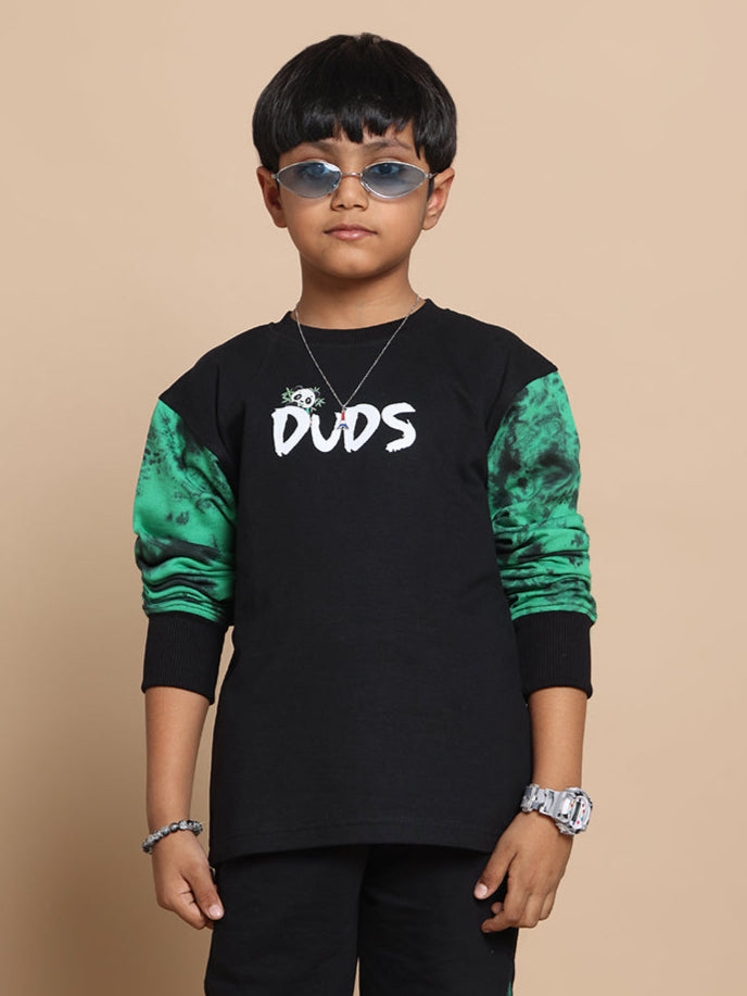 PANDA OVERSIZED SWEATSHIRT BOYS & GIRLS (BLACK)