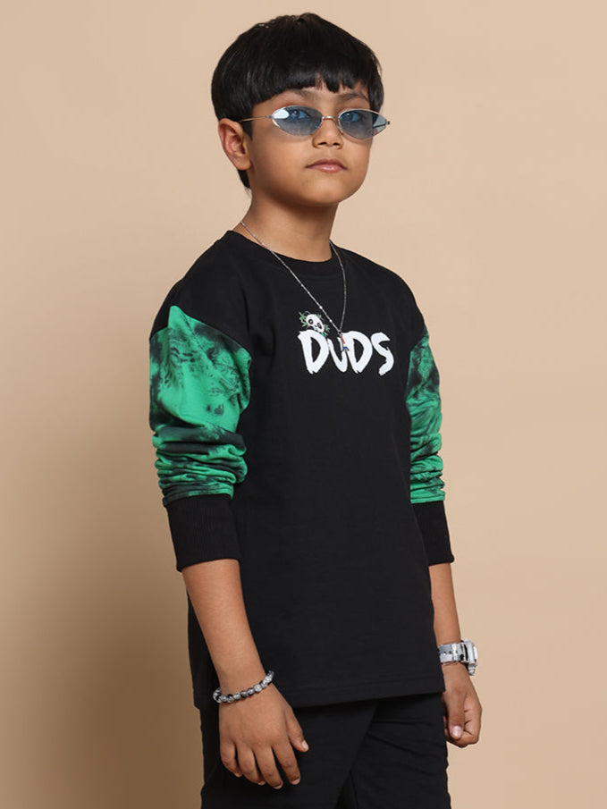 PANDA OVERSIZED SWEATSHIRT BOYS & GIRLS (BLACK)