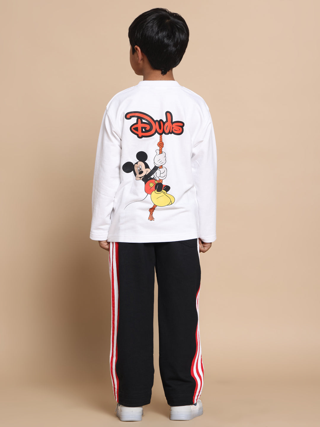 Mickey Mouse Oversized Co-Ord Set Boys & Girls (White-Black)