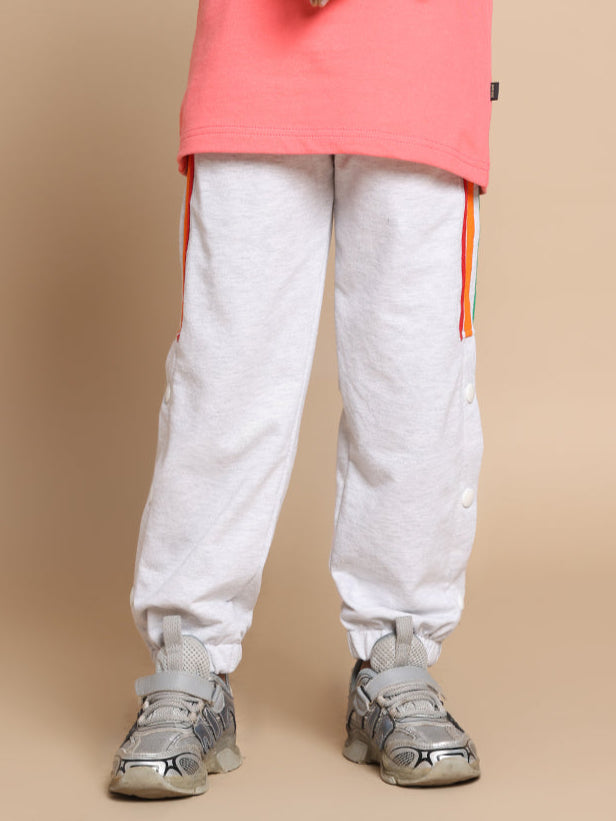 DUDS PRISM COLORFUL STRIPE JOGGER FOR BOYS & GIRL (MELANGE GREY)