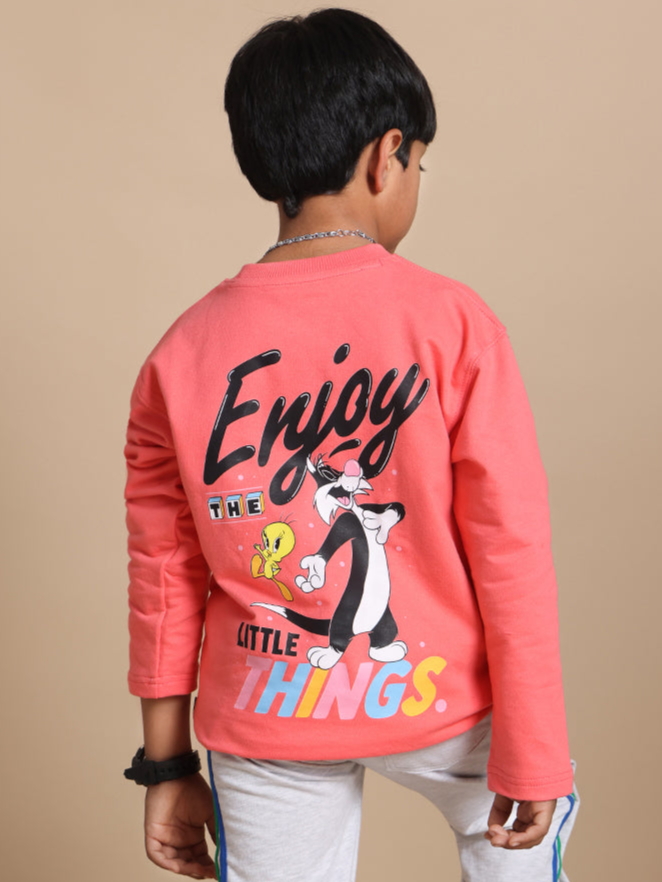 LITTLE THINGS OVERSIZED SWEATSHIRT BOYS & GIRLS (PEACH)