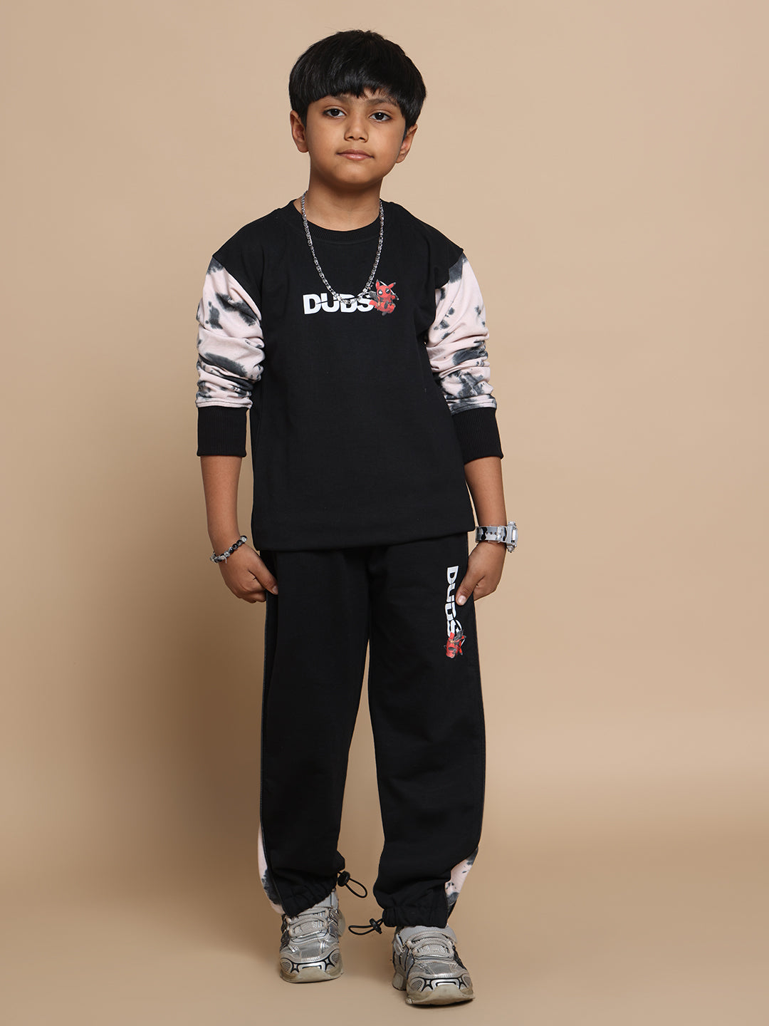 DEADPOOL CO-ORD FOR BOYS & GIRLS (BLACK-BEIGE)