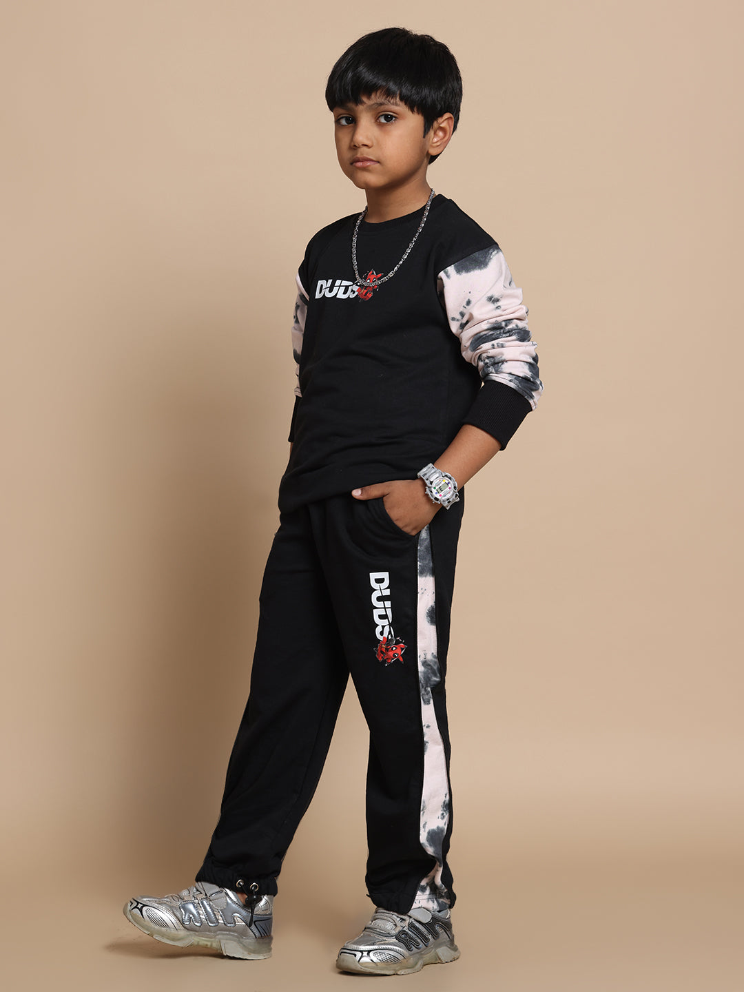 DEADPOOL CO-ORD FOR BOYS & GIRLS (BLACK-BEIGE)