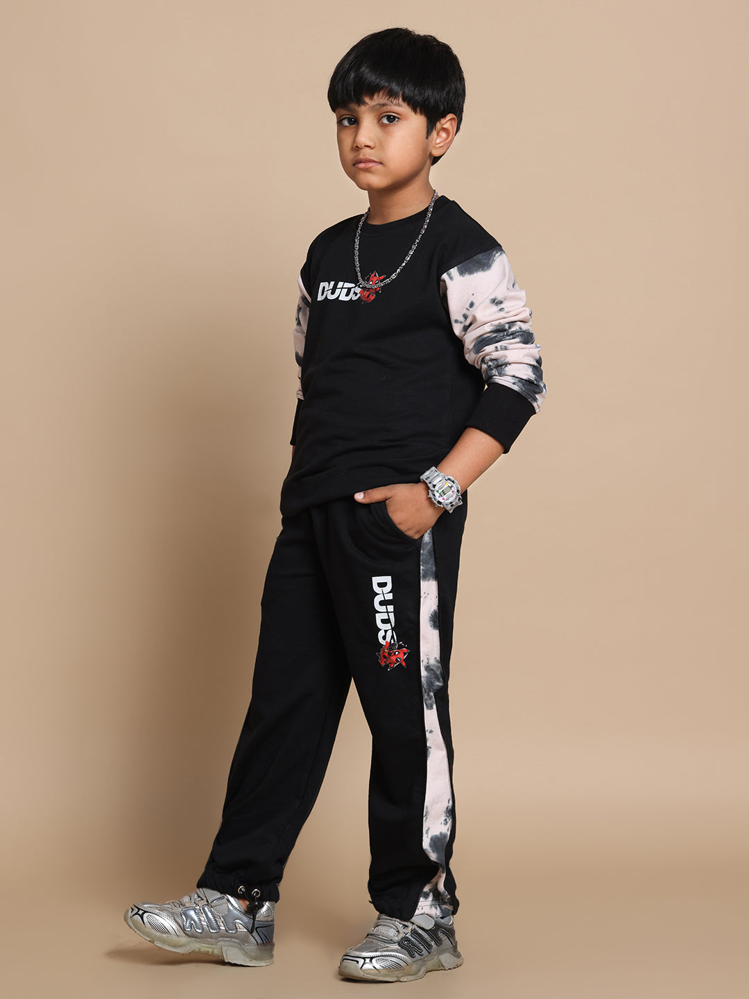 DEADPOOL CO-ORD FOR BOYS & GIRLS (BLACK-BEIGE)