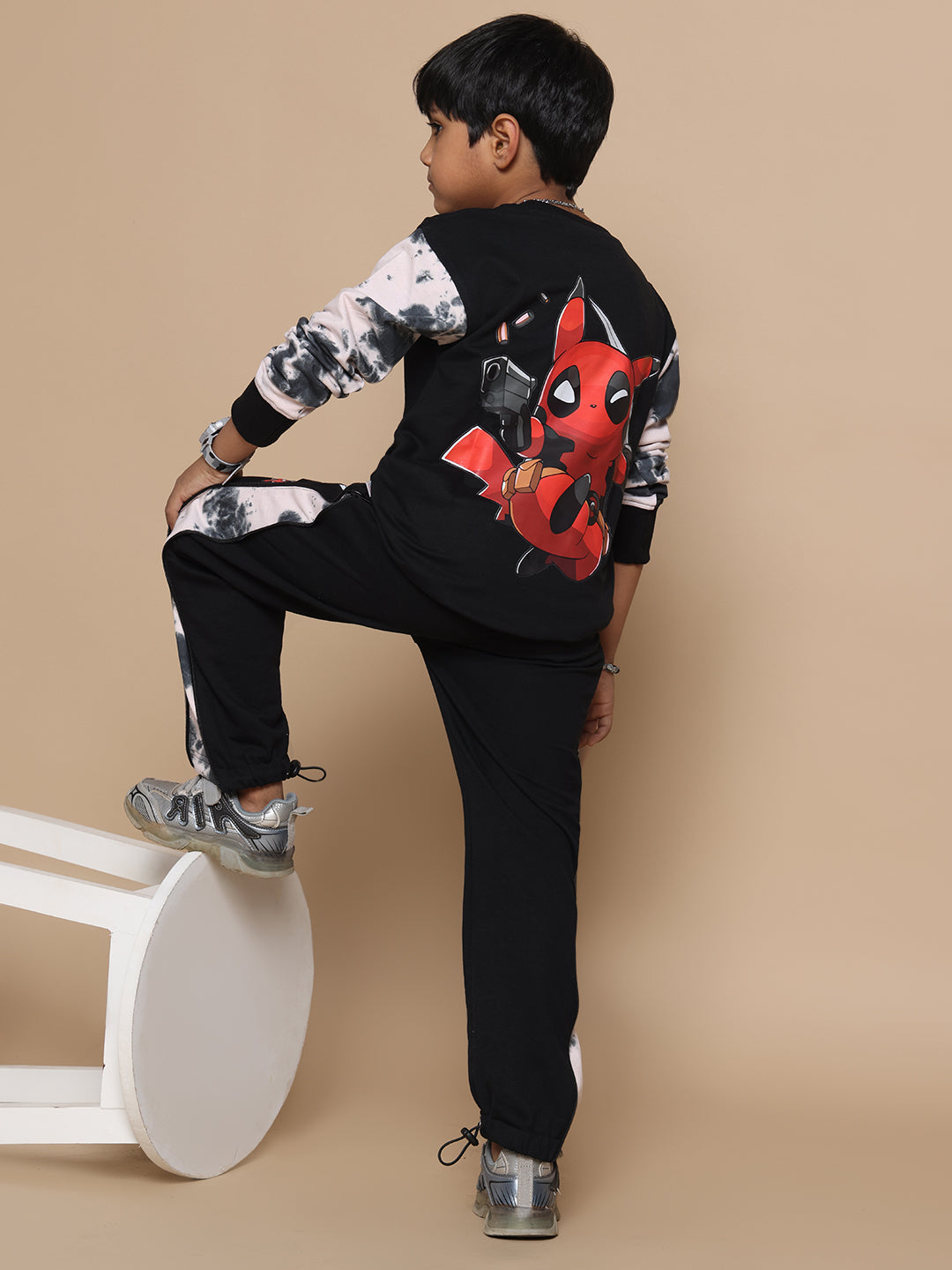 DEADPOOL CO-ORD FOR BOYS & GIRLS (BLACK-BEIGE)