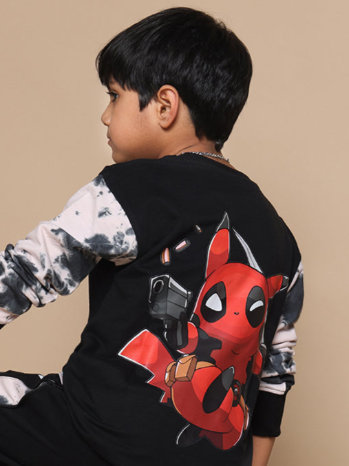 DEADPOOL OVERSIZED SWEATSHIRT BOYS & GIRLS (BLACK)