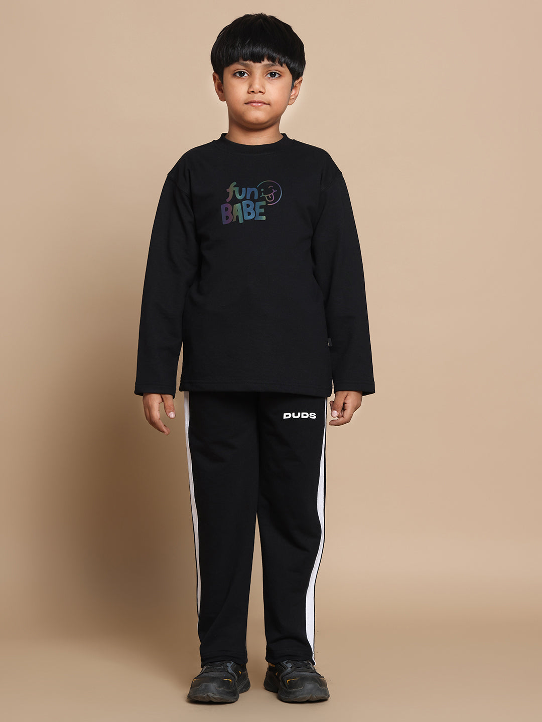 FUN BABE CO-ORD FOR BOYS & GIRLS (BLACK)