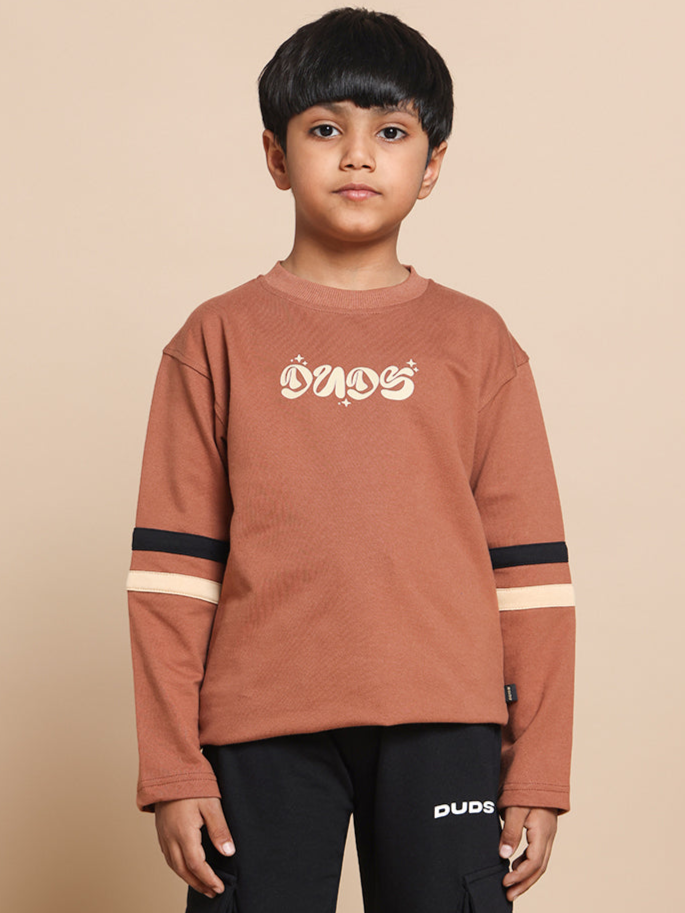 KEEP FLYING OVERSIZED SWEATSHIRT BOYS & GIRLS (BROWN)