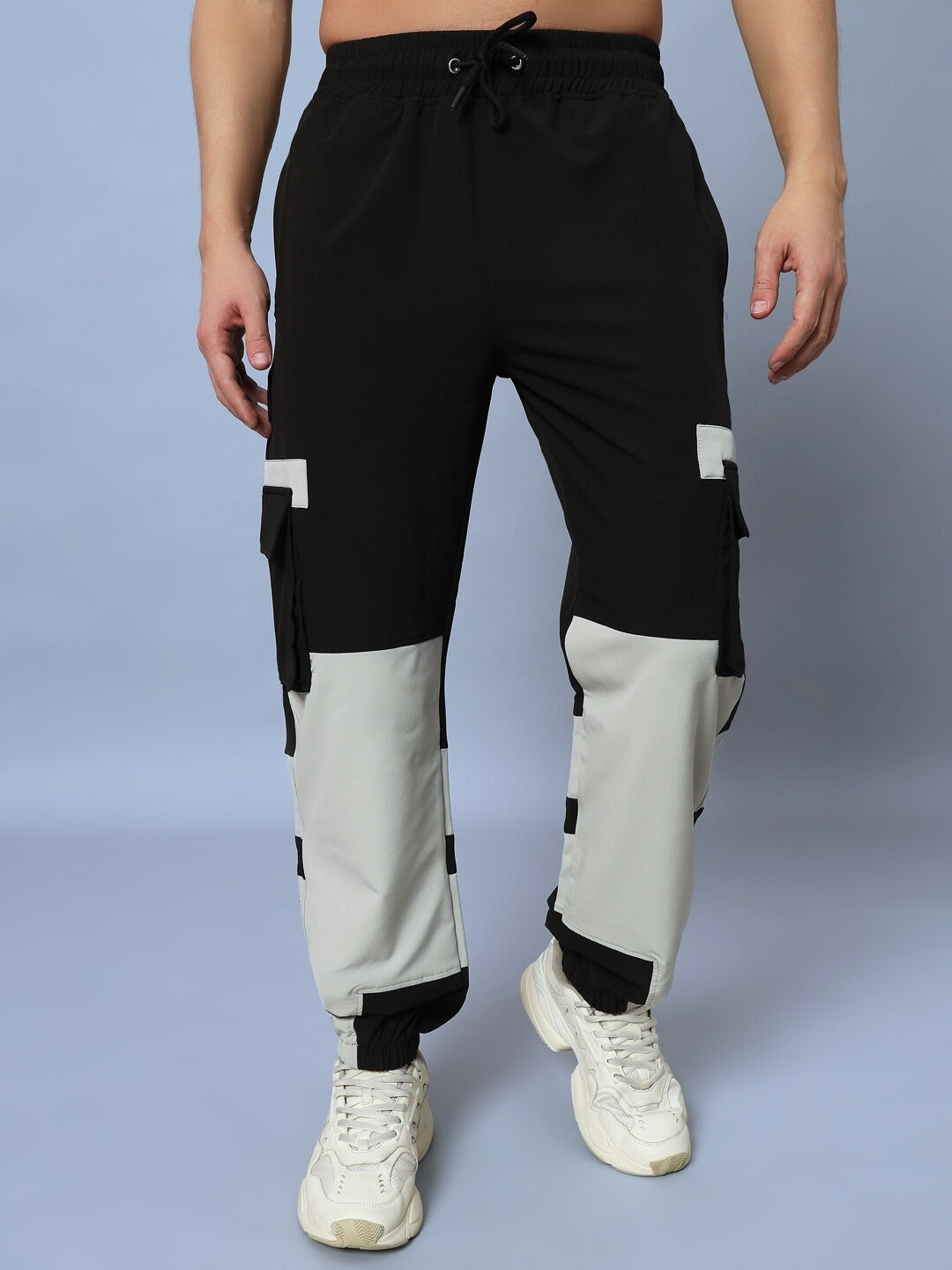 CHALET RELAXED FIT CARGO PANTS (BLACK GREY)