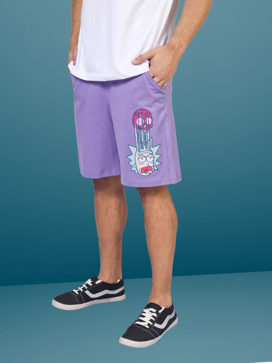 Morty-Fied Regular Fit Shorts (Lavender) - Wearduds