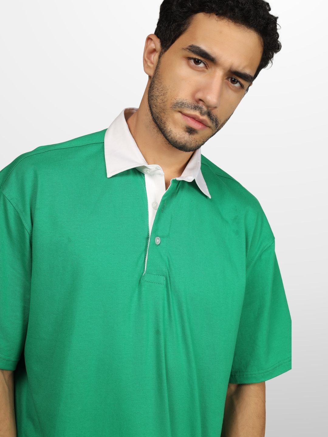 Green Oversized Polo T-Shirt - Wearduds