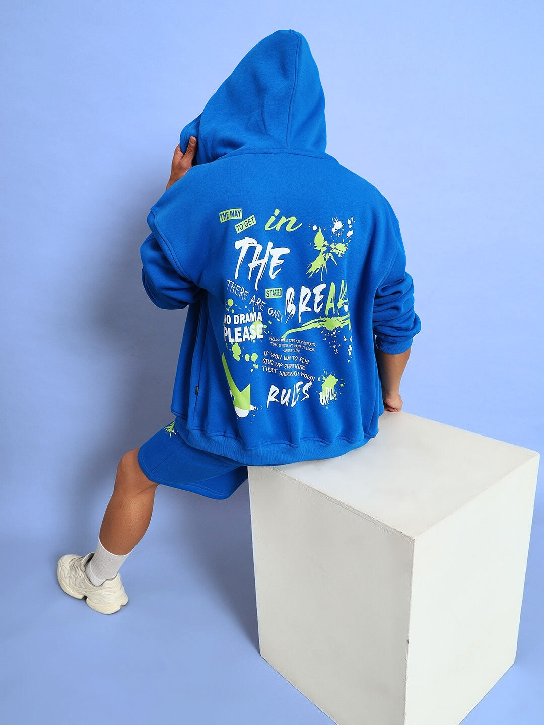 NO DRAMA FLEECE CO-ORD (ROYAL BLUE)