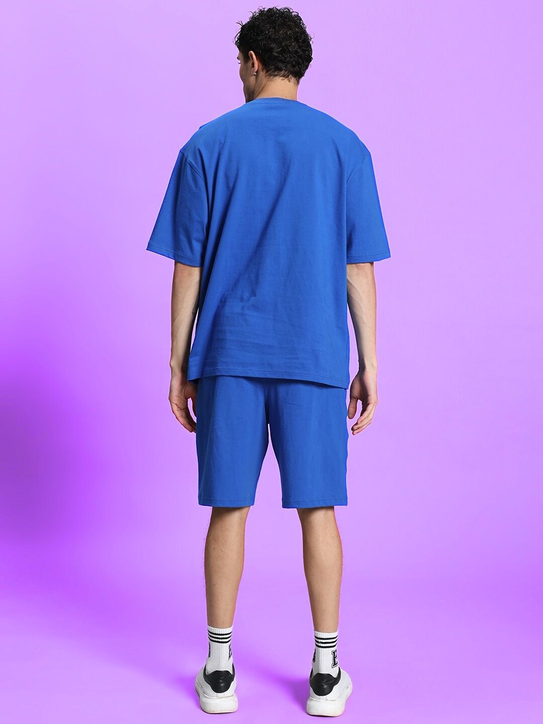 OUTLOOK SUMMER CO-ORD SHORTS SET (R BLUE)