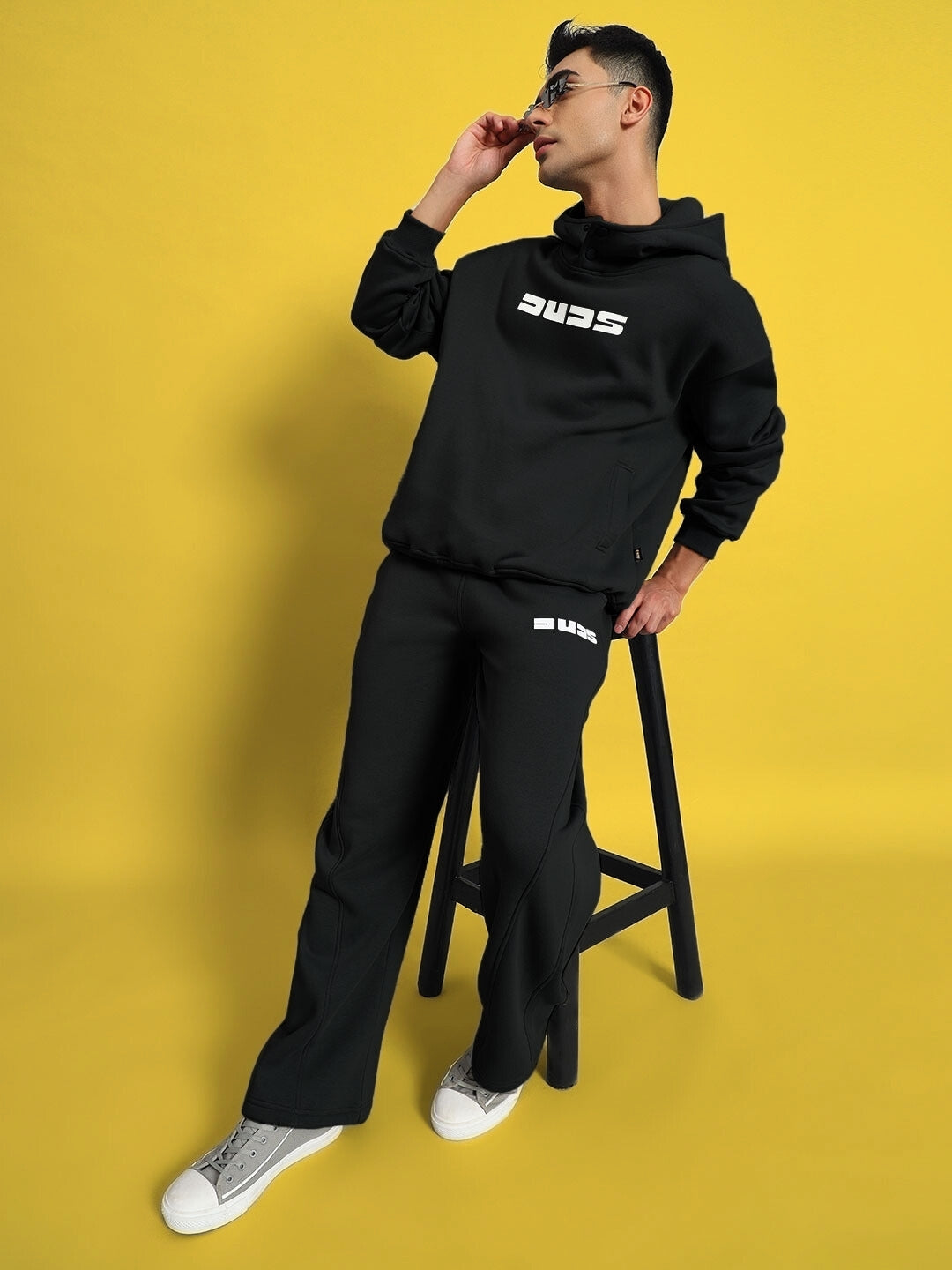 SHOOTER FLEECE HOODIE (BLACK)