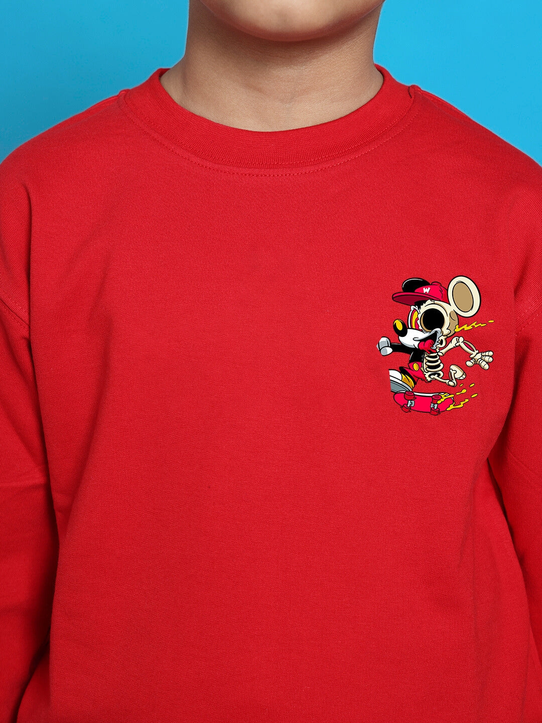 MICKEY OVERSIZED SWEATSHIRT BOYS & GIRLS (RED)