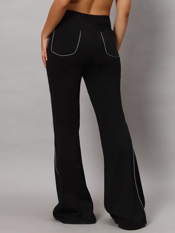 VICTORIA BOOT CUT REFLECTOR PANT (BLACK)