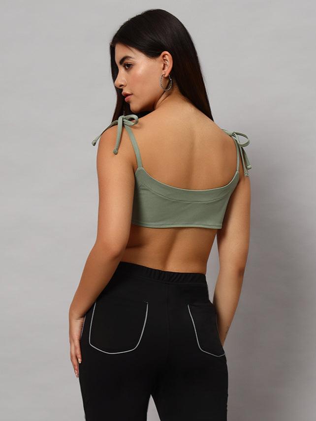 Ashley Crop-Top (Laurel Green)