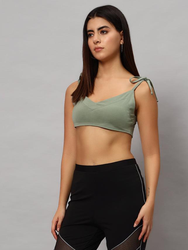 Ashley Crop-Top (Laurel Green)