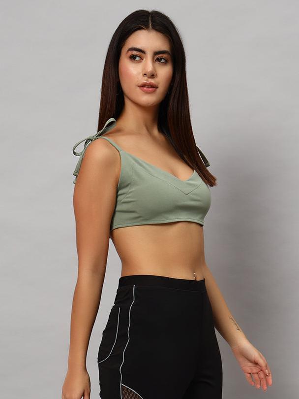 Ashley Crop-Top (Laurel Green)