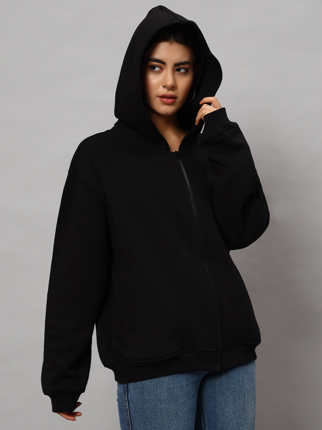 Women's Never Be Afraid Fleece Hoodie (Black)