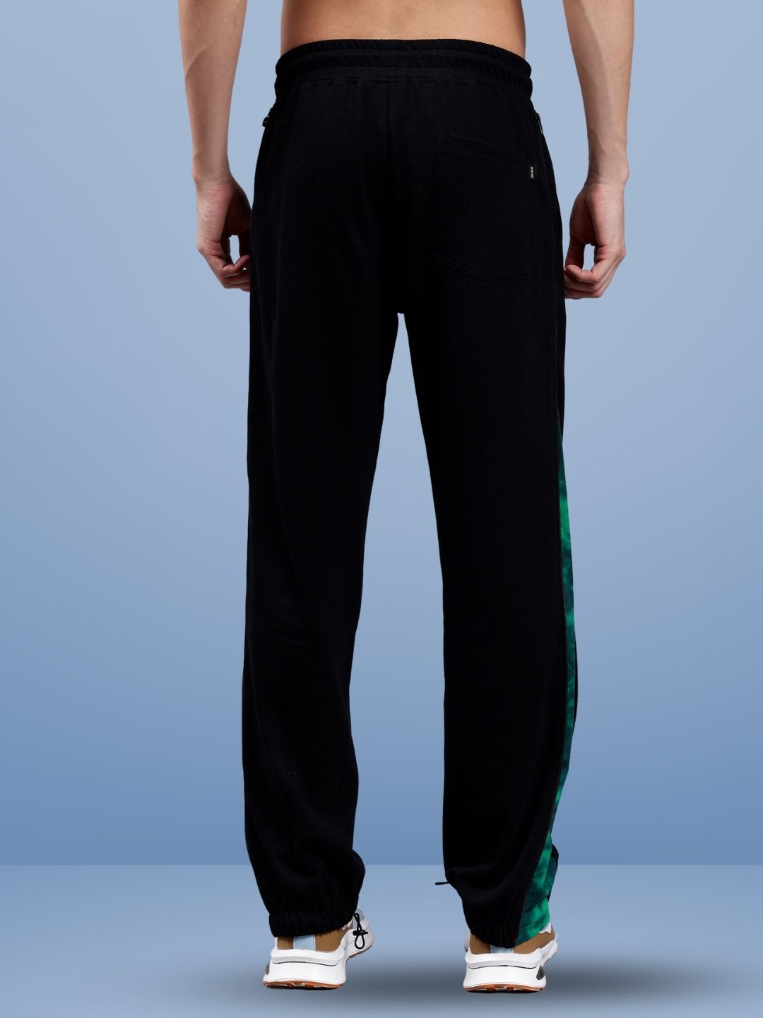 Zipper Panel Joggers (Green) - Wearduds