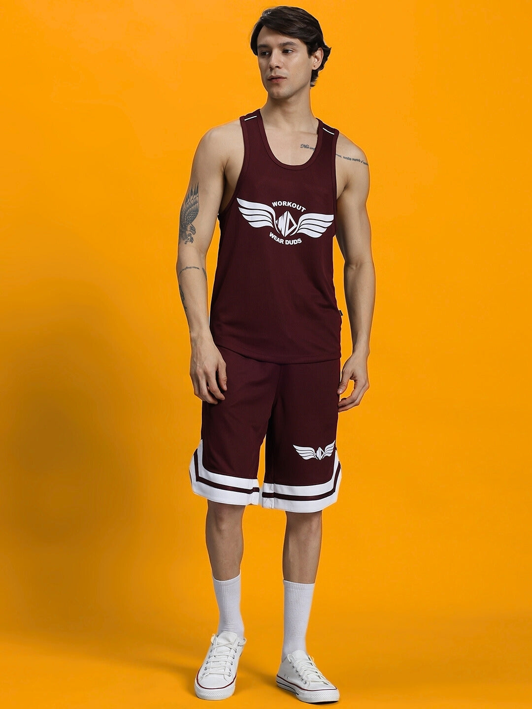 WD WINGS GYM CO-ORD SET (MAROON)