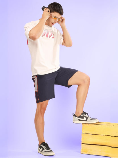 Boomer Shorts (Navy With Orange Piping)