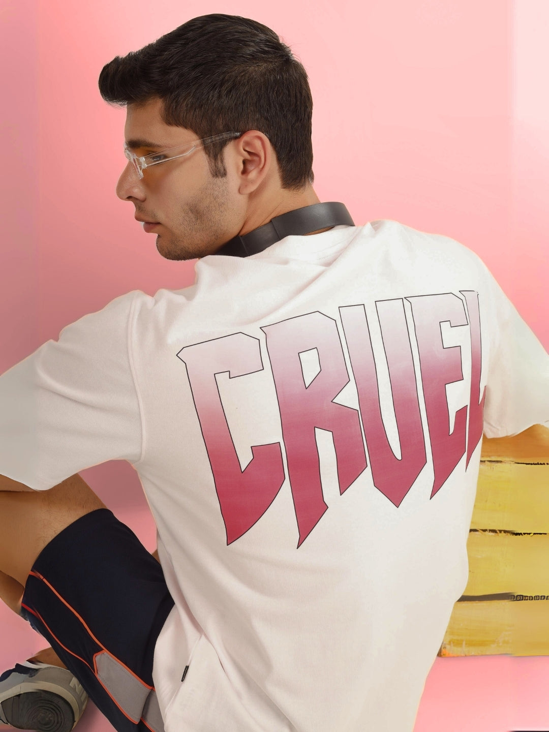 Cruel Over-Sized T-Shirt (Baby Pink)