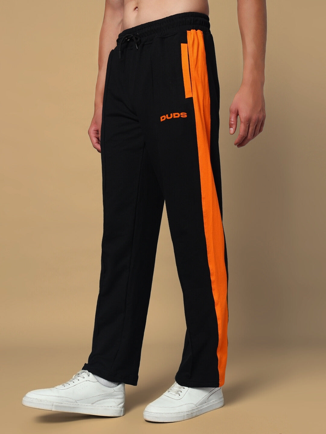 BREEZER SIDE CONTRAST JOGGERS (BLACK-ORANGE)