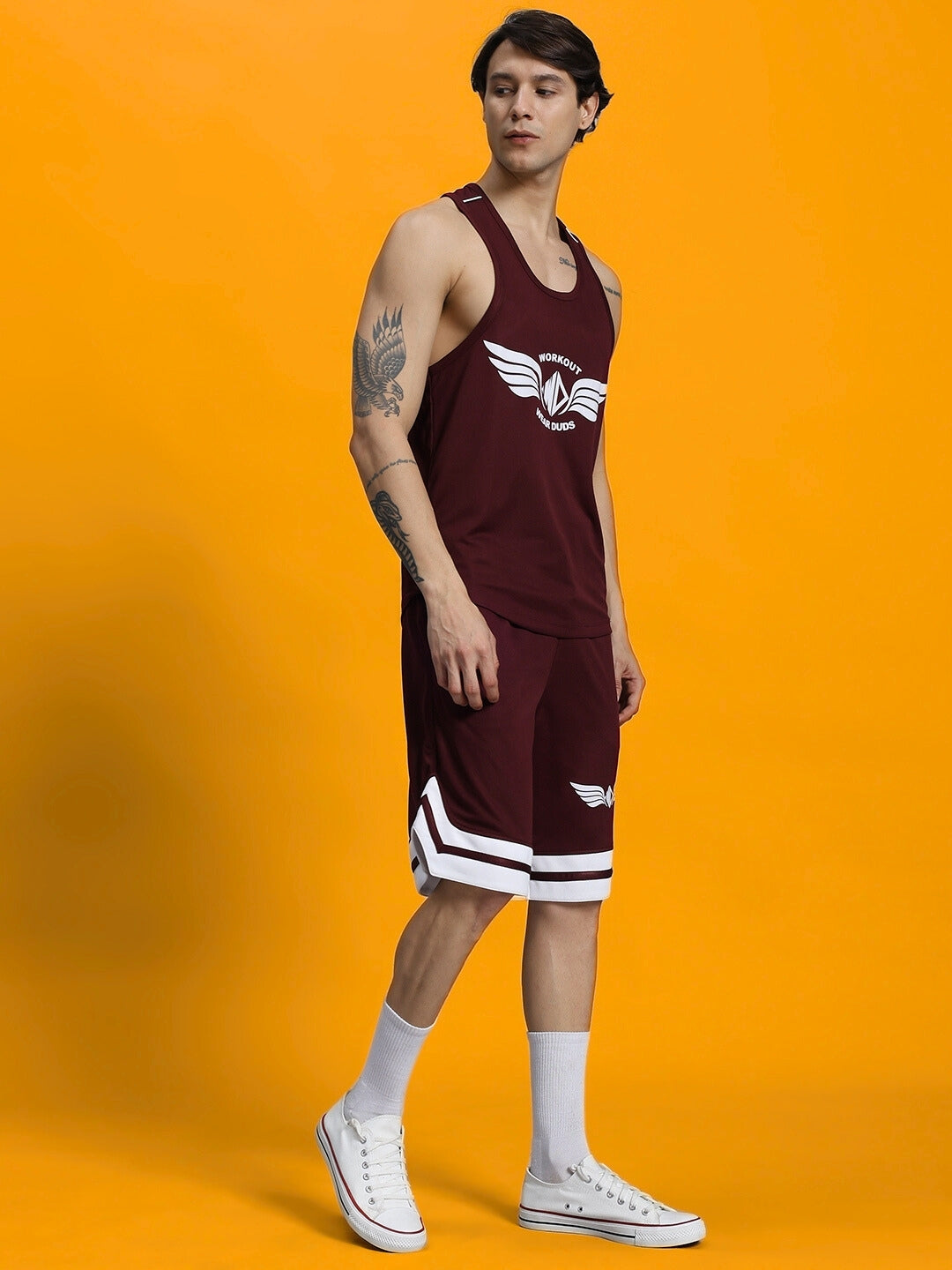 WD WINGS GYM CO-ORD SET (MAROON)