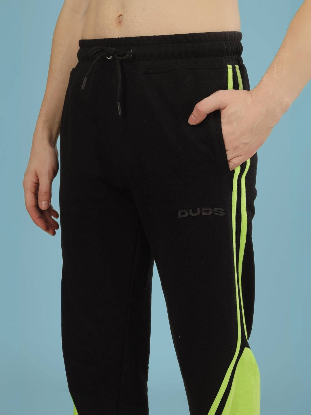 VECTOR BAGGY JOGGERS (BLACK-NEON)