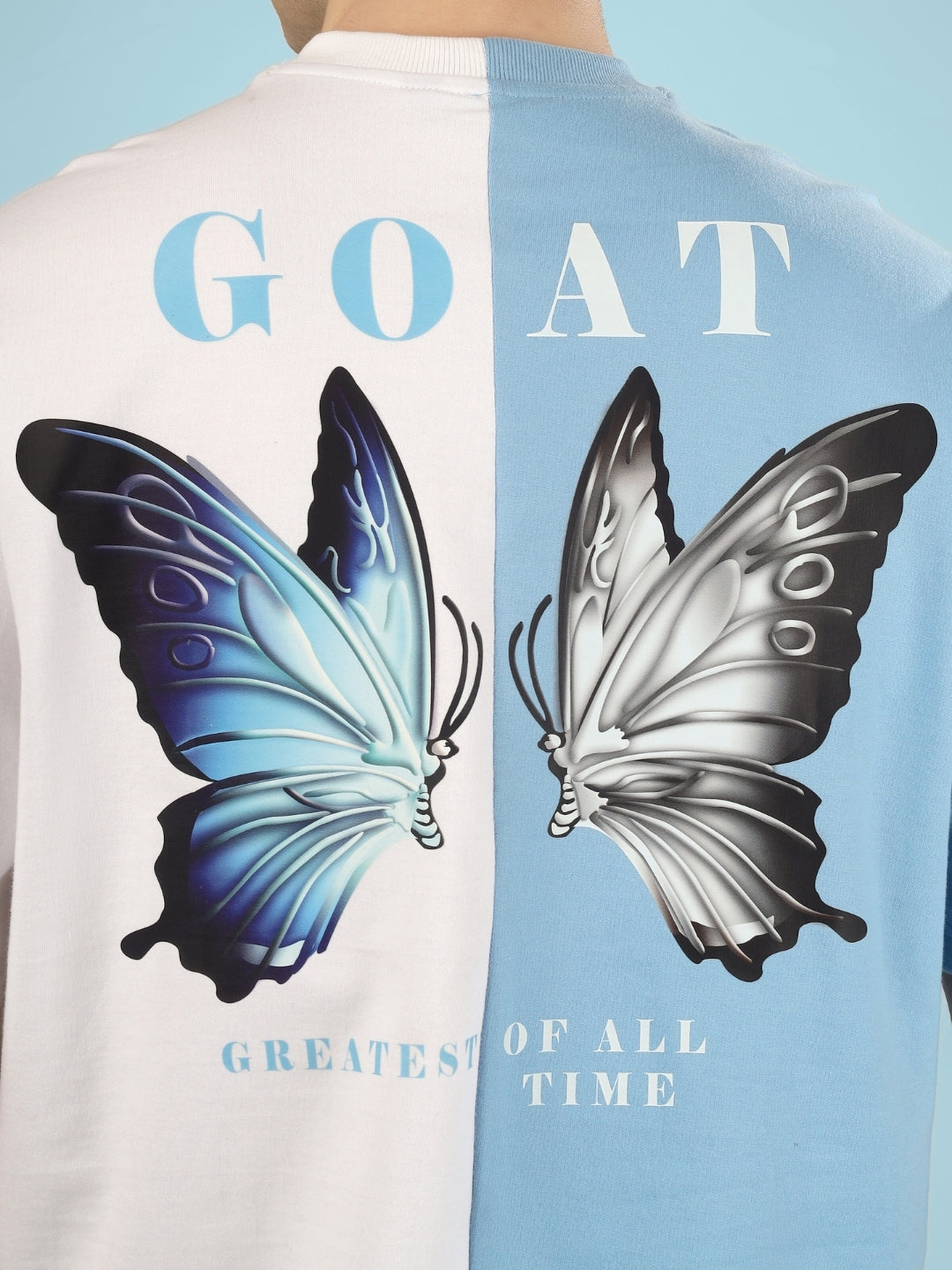 G.O.A.T Oversized T-Shirt (Sky Blue-White)