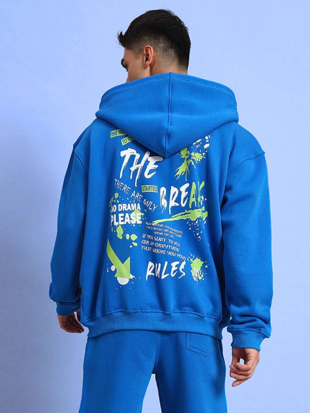 NO DRAMA HOODIE (R-BLUE)