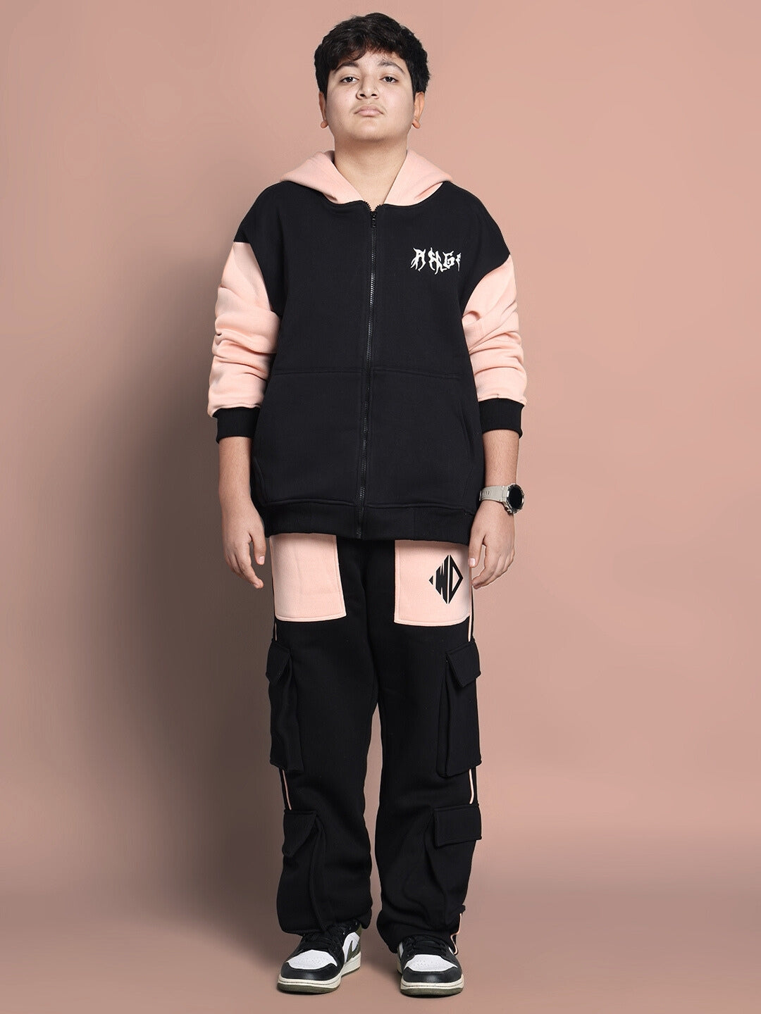 ANGEL WINGS CO-ORD FOR BOYS & GIRLS (BLACK-BEIGE)