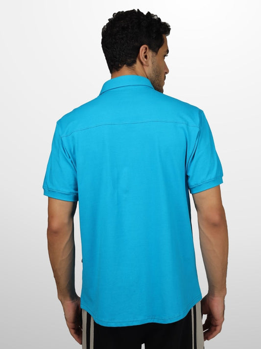 noir turquoise blue shirt