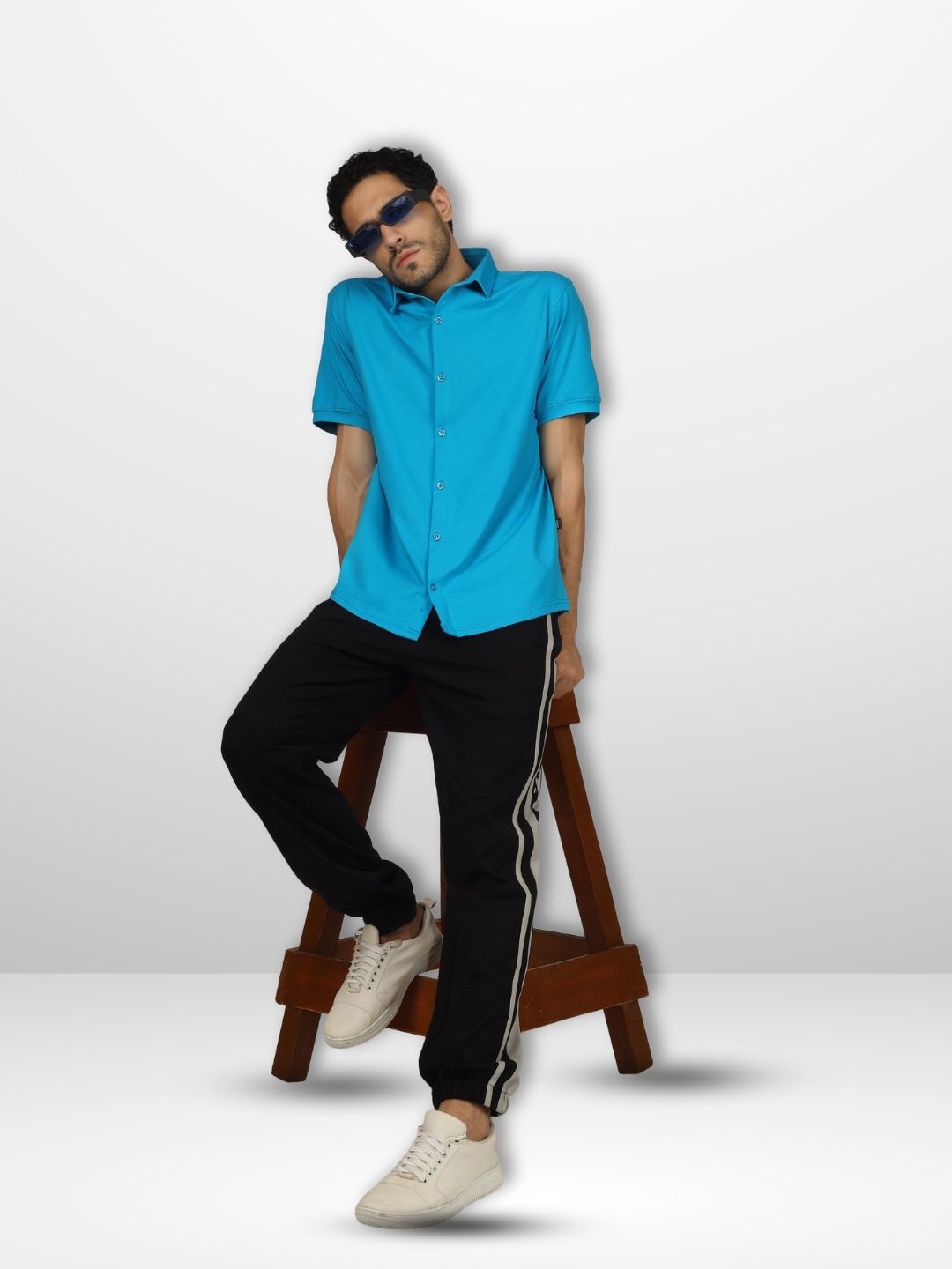 Noir Turquoise Blue Shirt - Wearduds